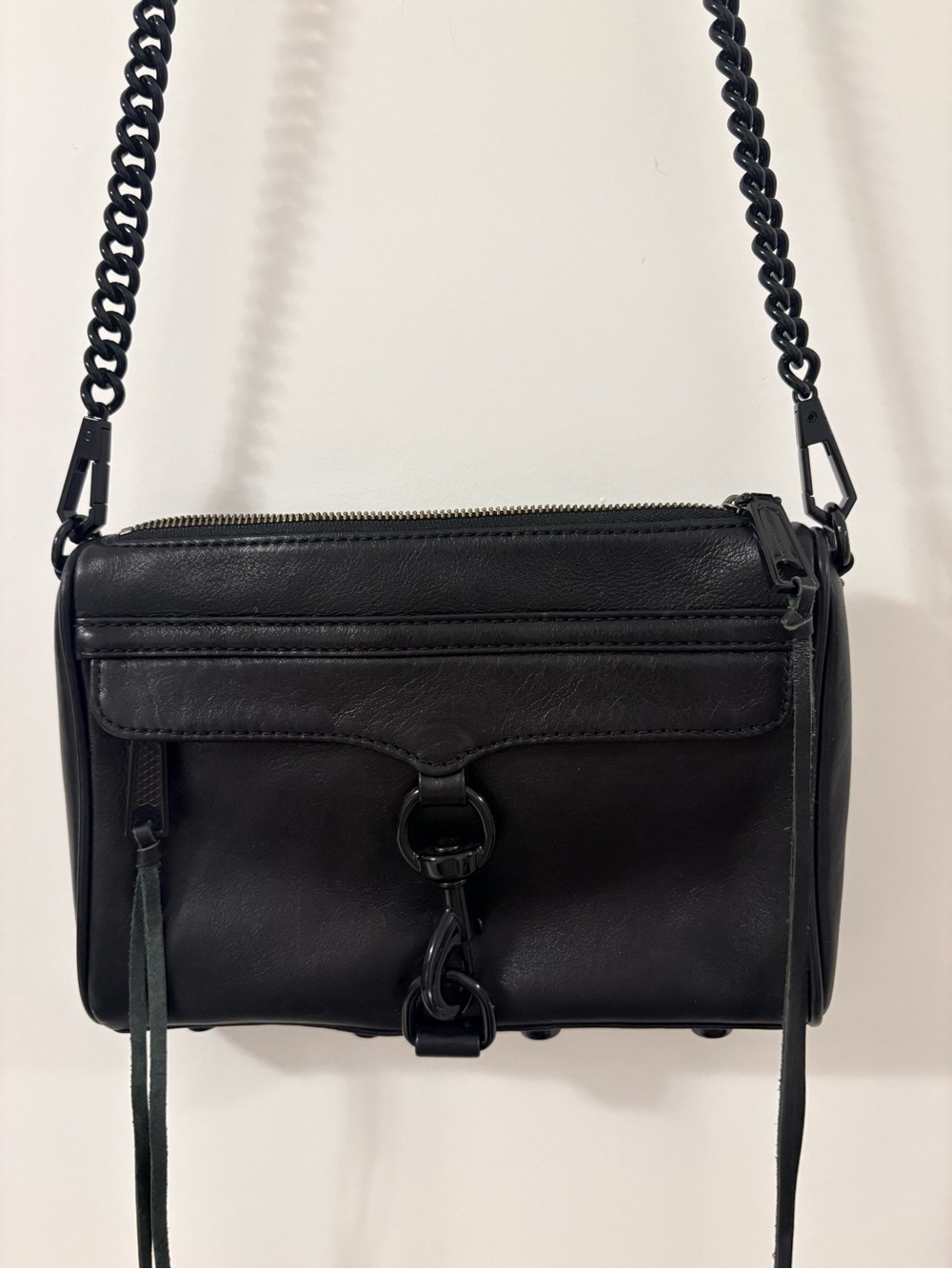 Rebecca Minkoff Black Mini MAC Crossbody with Chain Strap